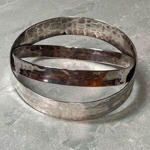 RLM Robert Lee Morrie .925 Sterling Silver Criss Criss Bangle Bracelet